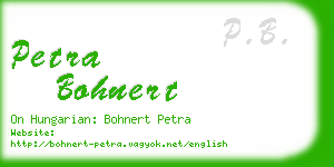 petra bohnert business card